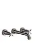 AXOR-HG-AXOR-Montreux-3-Loch-Waschtischarmatur-Unterputz-fuer-Wandmontage-mit-Auslauf-165-225-mm-und-Kreuzgriffen-Polished-Black-Chrome-16532330 gallery number 1
